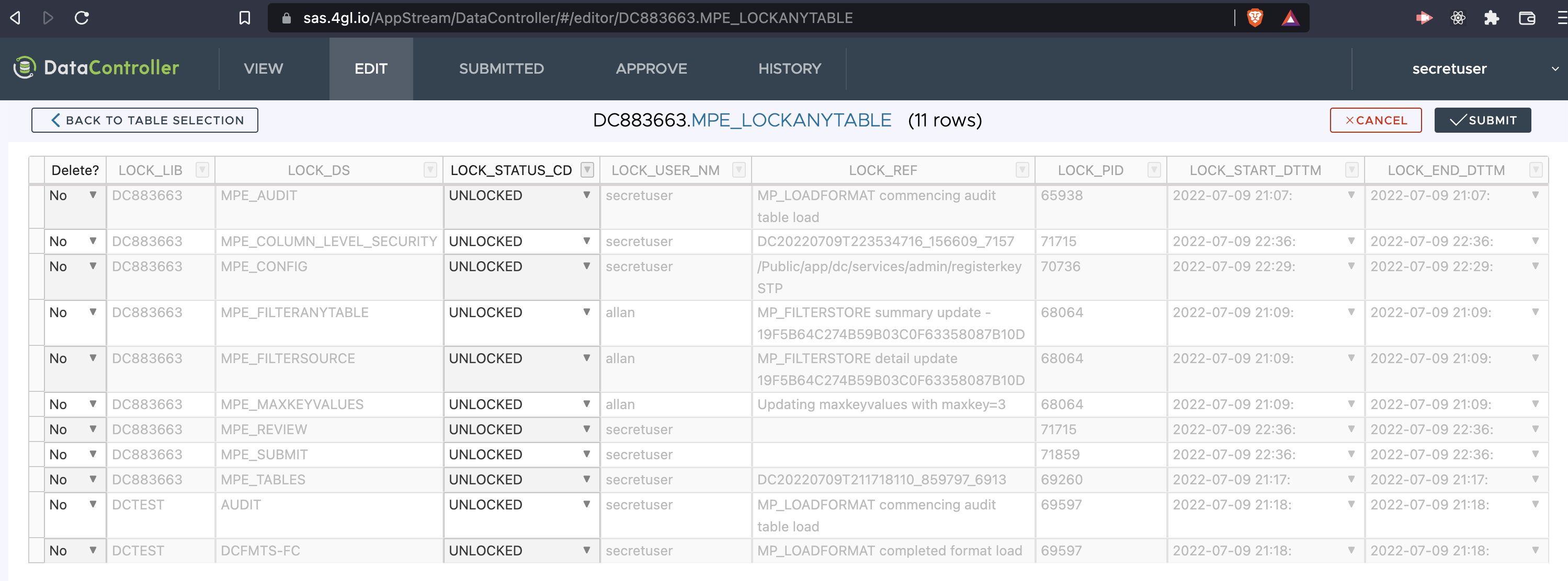 lockanytable example