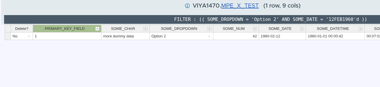 A date parameter rendered as a SAS date literal